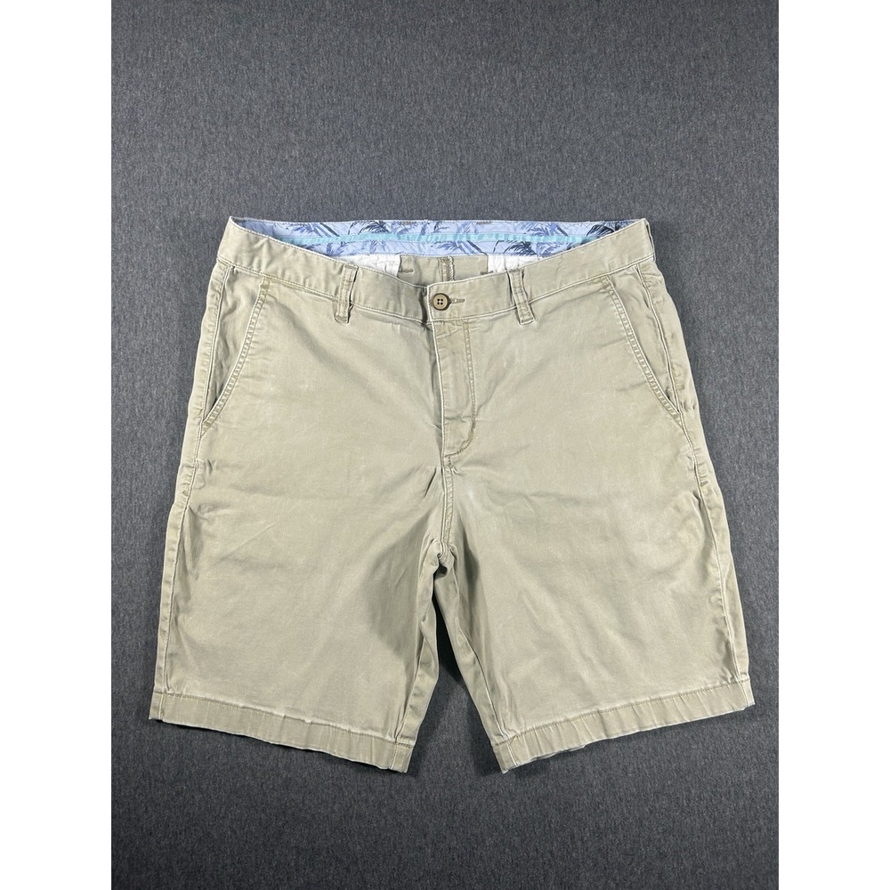 Tommy Bahama Mens Size35 Khaki Flat Front ChinoShorts